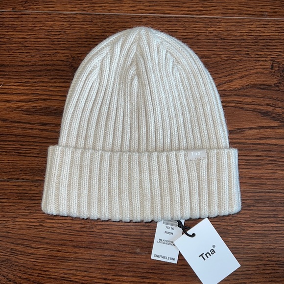 TNA Accessories - NWT TNA Cream Rush Beanie.